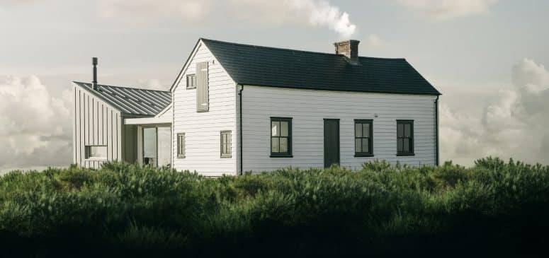 Image représentant une maison neuve, contemporaine et confortable.